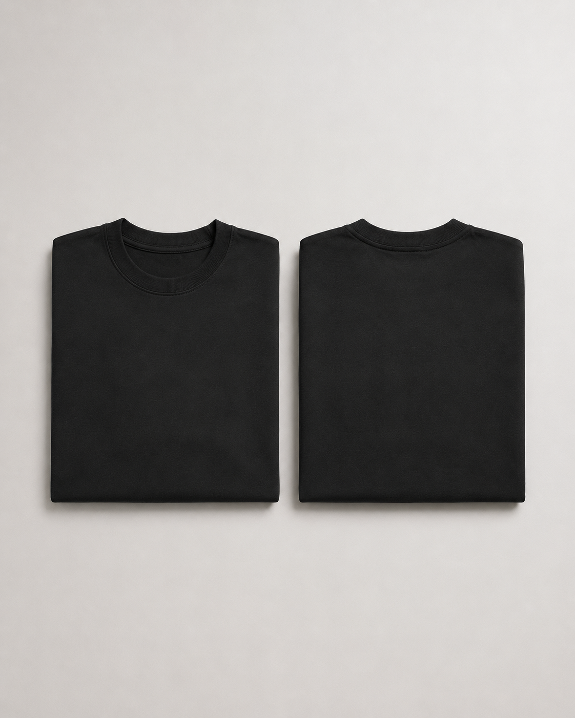 Black Drip Earth oversized terry t-shirt with EARTH silhouette - folded front and back view