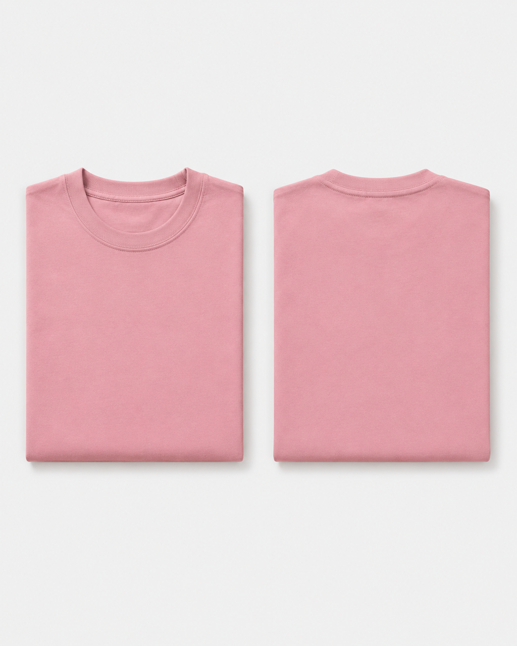 Flamingo Drip Earth oversized terry t-shirt with EARTH silhouette - folded front and back view