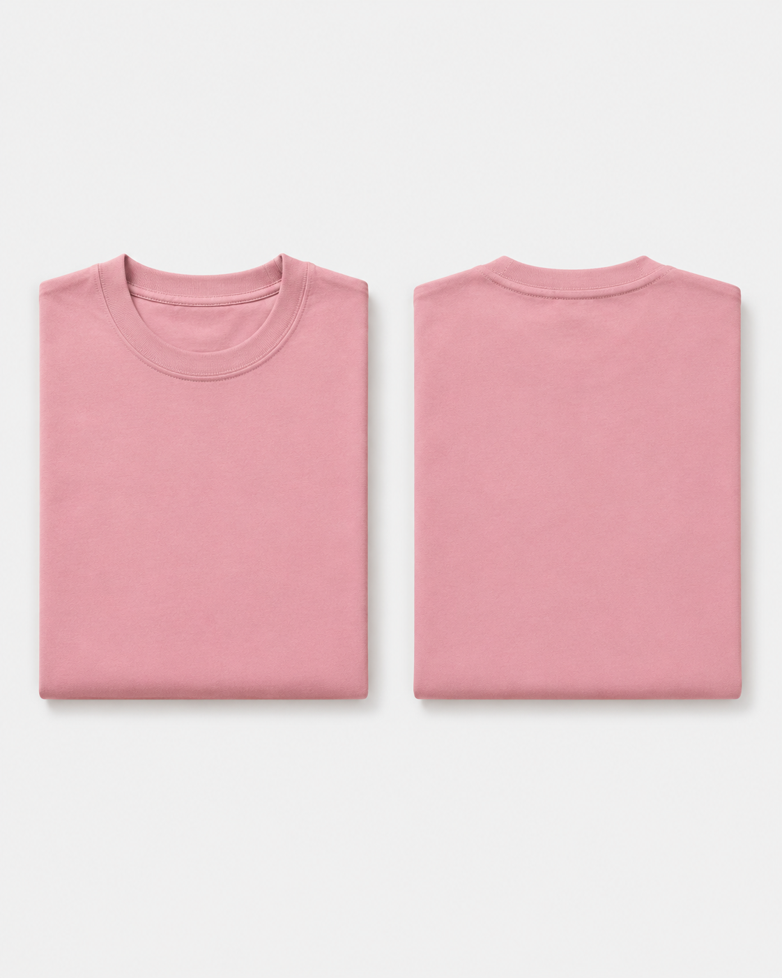 Flamingo Drip Earth oversized terry t-shirt with EARTH silhouette - folded front and back view