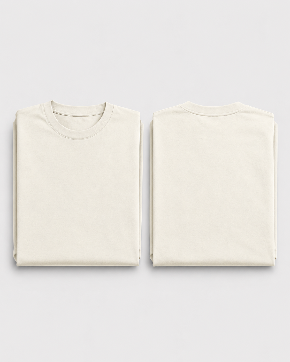 Off-White Drip Earth oversized t-shirt with GROUNDSTATE silhouette - folded front and back view