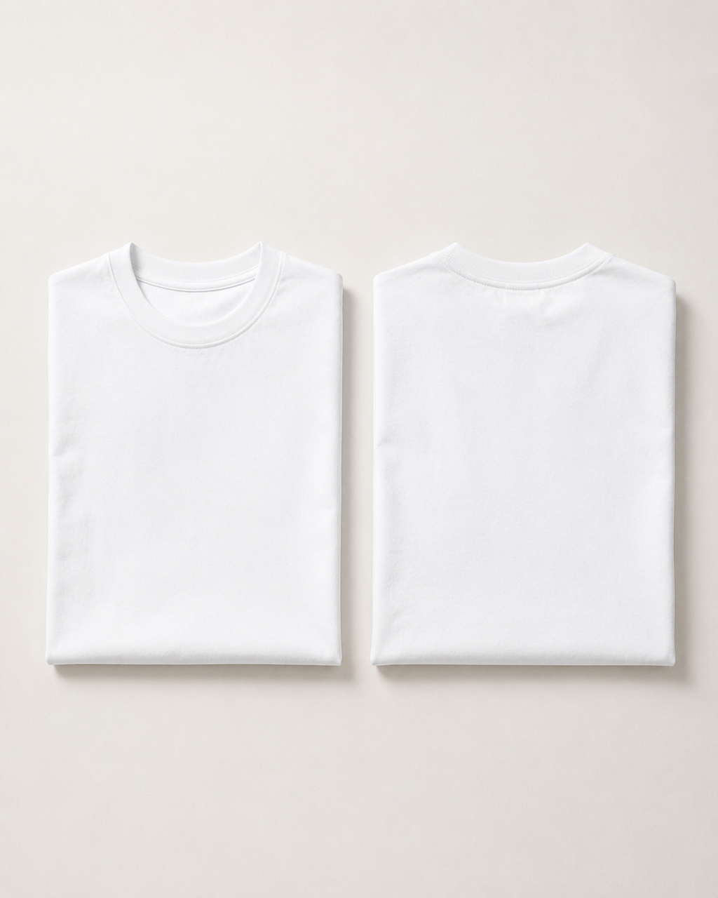 White Drip Earth oversized t-shirt with GROUNDSTATE silhouette - folded front and back view