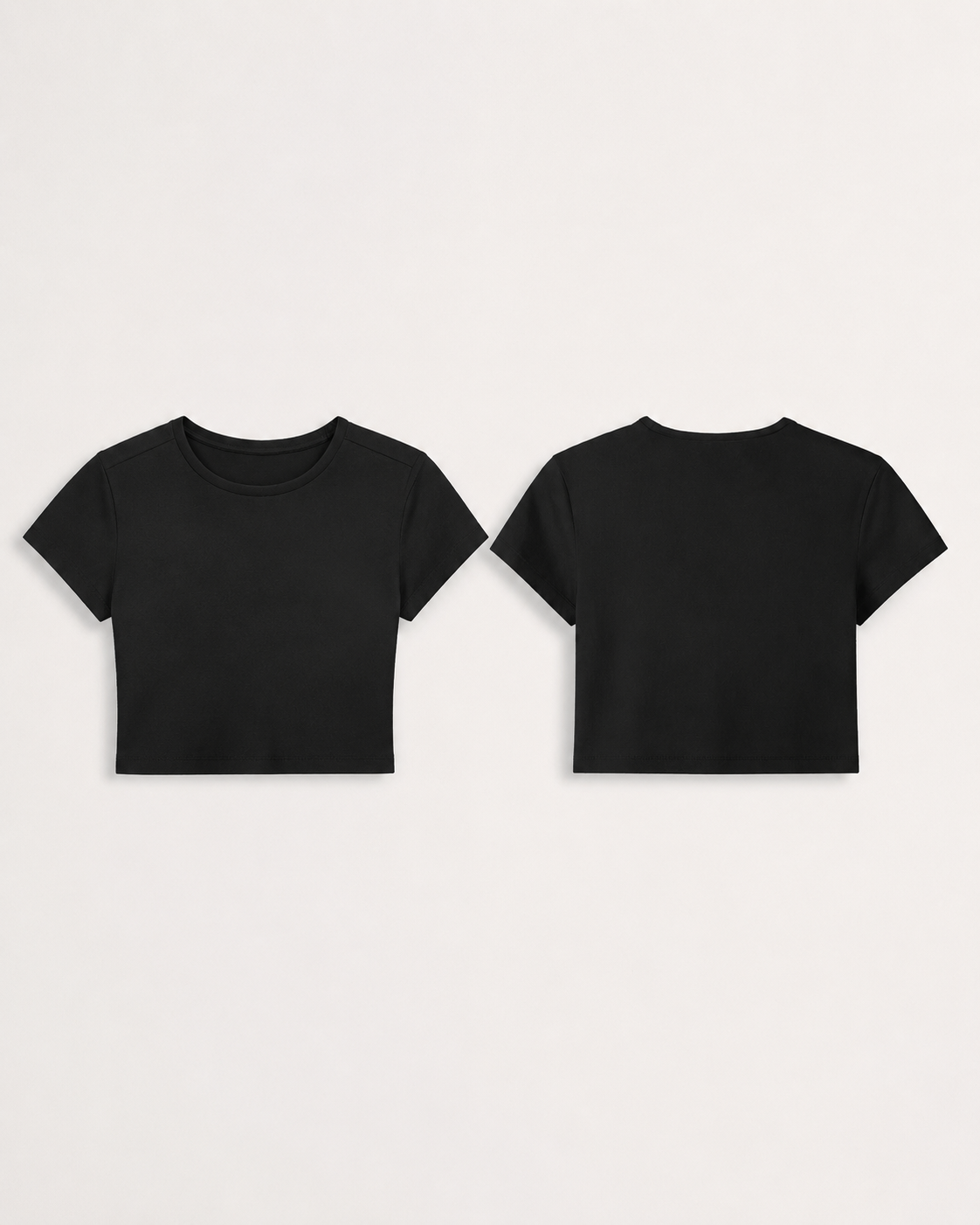 Black Drip Earth baby tee with SOFT FORM silhouette - folded front and back view
