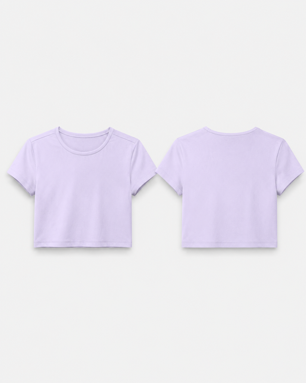 Lavender Drip Earth baby tee with SOFT FORM silhouette - folded front and back view