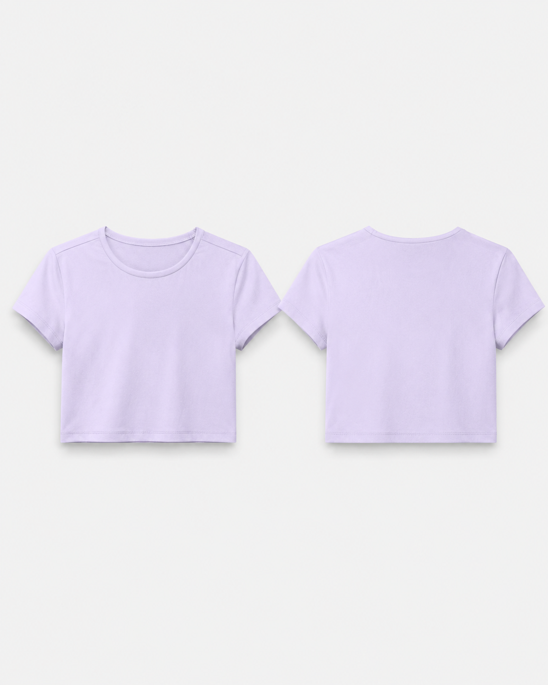 Lavender Drip Earth baby tee with SOFT FORM silhouette - folded front and back view