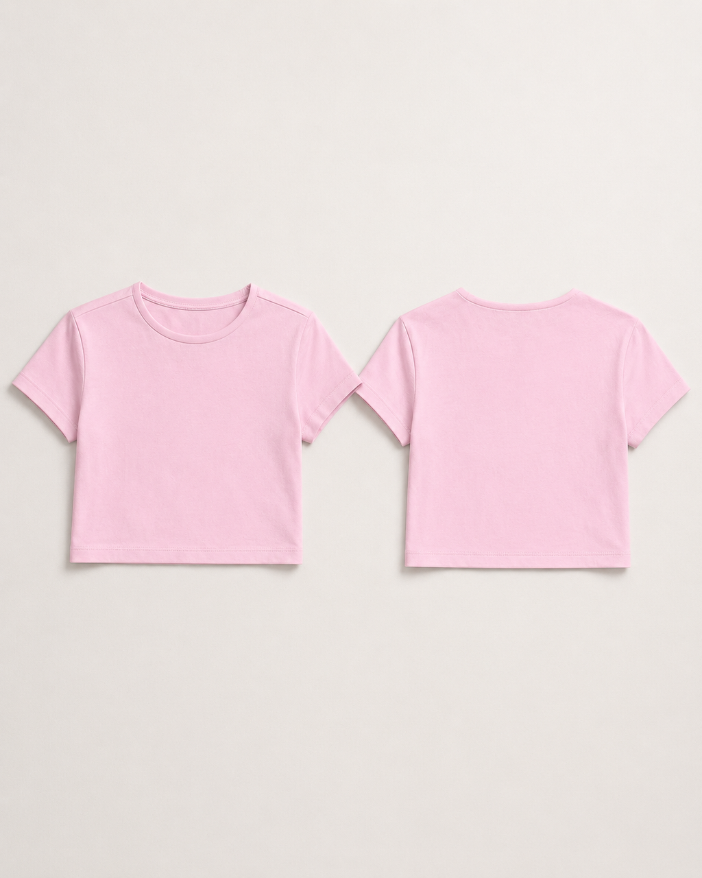 Light-Baby-Pink Drip Earth baby tee with SOFT FORM silhouette - folded front and back view